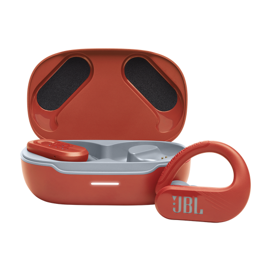 JBL Endurance Peak 3 - Coral - Dust and water proof True Wireless active earbuds - Hero